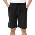 Soft cotton/poly blend men's French terry sweat shorts, perfect for daily wear and customization.