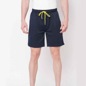Gray jersey sweatshorts for men with drawstring waistband, displayed front-facing.