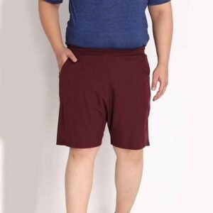 Customizable men’s cotton sweatshorts with side pockets, featured in a studio background.