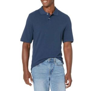 Soft cotton polo shirt for men in pique weave, designed for comfort and casual daily wear.