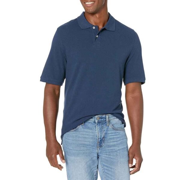 Soft cotton polo shirt for men in pique weave, designed for comfort and casual daily wear.