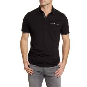 Men’s polo shirt in breathable pique cotton, customizable and great for casual everyday wear.