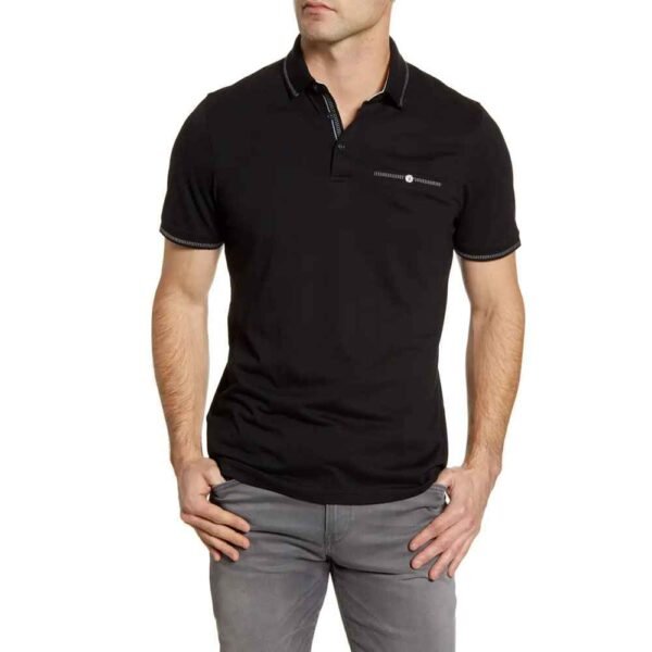 Men’s polo shirt in breathable pique cotton, customizable and great for casual everyday wear.
