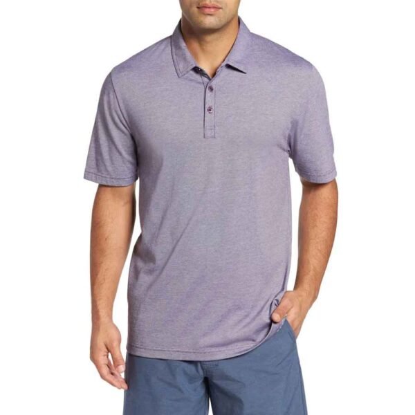 Tailored pique cotton polo shirt for men offering softness and a relaxed casual look all day.