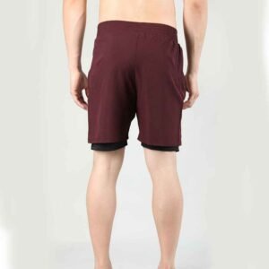 Men’s casual cotton shorts in light gray, front-facing gallery image highlighting overall design.