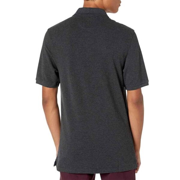 Casual look featuring a men’s soft pique cotton polo shirt with a clean, modern style.