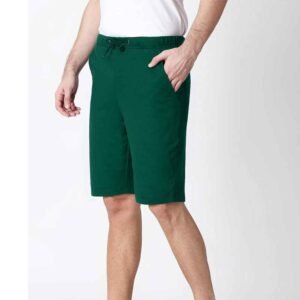 Side view of men’s French Terry shorts, showing soft fabric texture and modern, comfortable fit.