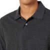 Fabric close-up of a customizable men’s polo shirt made from soft pique cotton.