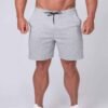 Custom French Terry shorts made from 100% cotton, designed for men with a relaxed fit and breathable fabric.