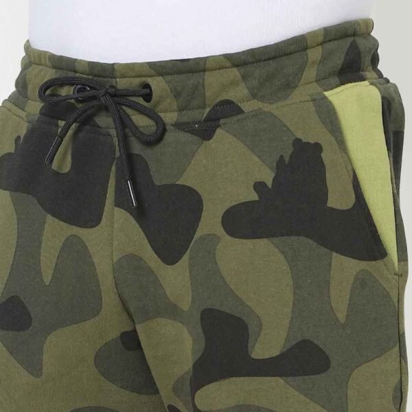 Close-up of custom men’s French Terry shorts, showing drawstring waist and premium cotton finish.