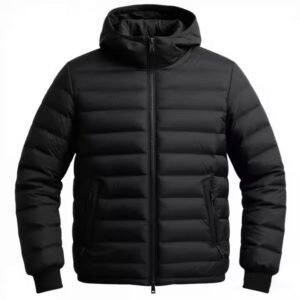 EspectOne Men’s Custom Lightweight Duck Down Jacket with Hood – Warm Outdoor Winterwear for Bulk Orders