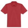 Durable cotton/poly polo shirt featuring wrinkle-resistant finish.