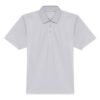 Men’s short-sleeve cotton polo shirt shown from front and side.