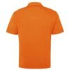 Organic cotton polo shirt displayed from the back, highlighting eco-friendly texture.