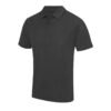Breathable cotton polo shirt shown front-facing with folded sleeves.