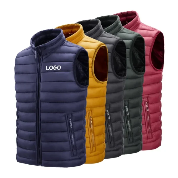 EspectOne Custom Men’s Puffer Vest – Lightweight Winter Body Warmer with Logo for Bulk Orders