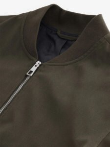 Men’s Lightweight Custom Bomber Jacket – Ribbed Zip Style