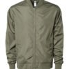 Fully customizable men’s bomber jacket in breathable windbreaker fabric, ideal for B2B orders.