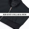 Men’s Lightweight Bomber Windbreaker Jacket with Zip Closure