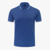 White Neck Line Style Men Pique Polo Cotton/Polyester T-shirt - Image 1
