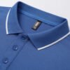 White Neck Line Style Men Pique Polo Cotton/Polyester T-shirt - Image 3