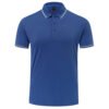 White Neck Line Style Men Pique Polo Cotton/Polyester T-shirt - Image 1