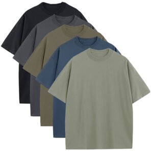 Men Quality Oversized Cotton Blank T-shirt for Crew Neck Drop Shoulder